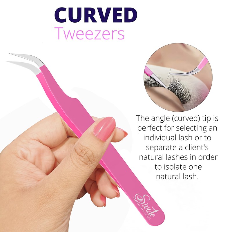 SIVOTE Volume Lash Tweezers for Eyelash Extensions – Professional Stainless