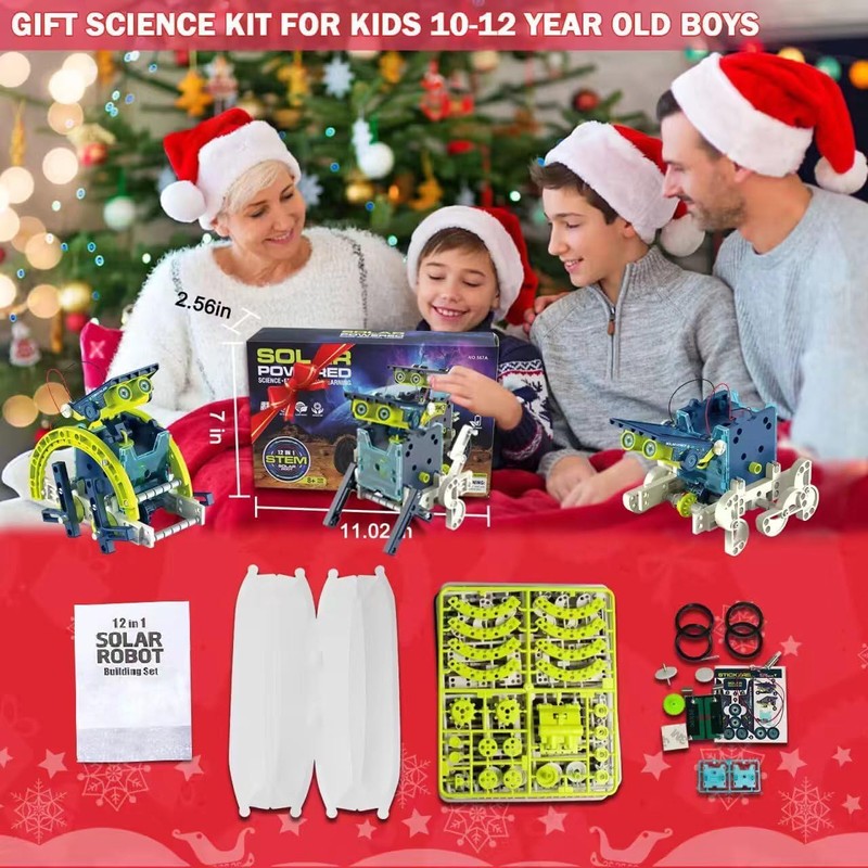 Solar Robot Toys kids 12-in-1 Learning Science Building Toy for