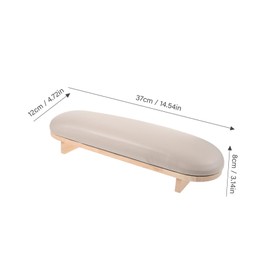TOVINANNA Nail Arm Rest Pillow Wooden Hand Rest Stand for Comfortable Manicure Leather Cushion for Nail Salons Home Use Practical Support for Wrist Arm