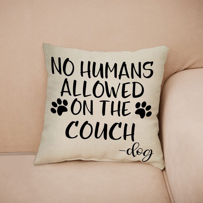 FBCOO No Humans Allowed on The Couch Dog Paw Pattern