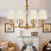 Hapivida 6Pcs Chandelier Lampshade, Household Modern E14 Clip On Fabric