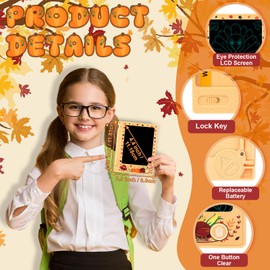 Nezyo 12 Pack Thanksgiving Party Favors Mini LCD Writing Tablet 4.4 Inch Doodle Board Erasable Electronic Painting Drawing Pads Bulk Reusable Educational Learning Toy Gifts for Kids Party Supplies