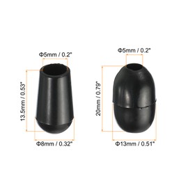 PATIKIL Kitchen Sink Rack Feet, 1Set/30Pcs Plastic Sink Protector Feet with 30Pcs 5mm ID x 13mm OD Bumpers Cover for Sink Rack Grid, Black