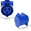 Surface-Mounted Socket, 3-Pin Industrial Socket, 32 A, 220-250 V Single-Phase
