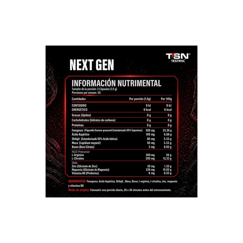Combo Testrol Next Gen L Carnitina Platinum Sin Sabor