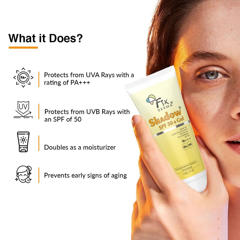 Fixderma Shadow SPF 50 Gel for Oily Skin, Sunscreen for