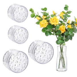 JIEBAO Pack of 4 Flower Stem Holder, Spiral Ikebana Stem Holder, Trasparent Bouquet Flowers Twister for a Secure and Stylish Hold for Flower Stems, for DIY Flower Arrangement