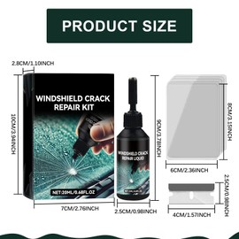 Landrain 2 Stück Auto Scheibenreparatur Set Steinschlag, Glasreparaturflüssigkeit für Reparatur Kratzern Rissen