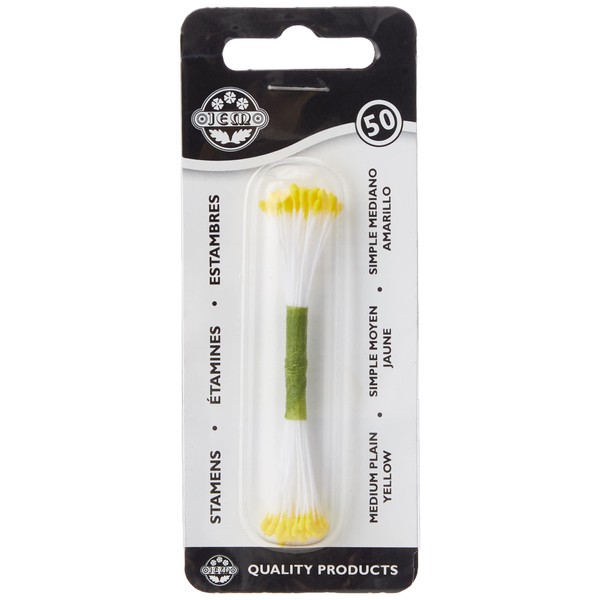 PME Stamens for Sugar Flowers Medium Plain Yellow (Pack of