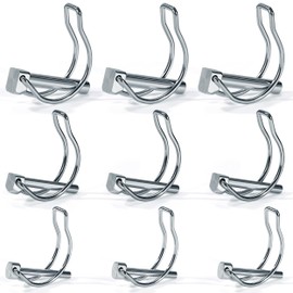 Folding Pipe Pins, D-shaped Safety Pin Made of Galvanised Steel, Pipes, Folding Connector for Farm Tractors, Trailers, M4.5/M6/M8, Pack of 9
