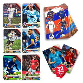 2025 Soccer Cards 4 Mystery Packs, 8 Cards per Pack 32 Total Collectible Cards Featuring Random Players Premium Print Fun for Family, Friends, Siblings & Soccer Fans