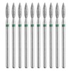 HARFINGTON 10pcs 100-120 Grits Diamond Grinding Bit 2.5mm Oval Head
