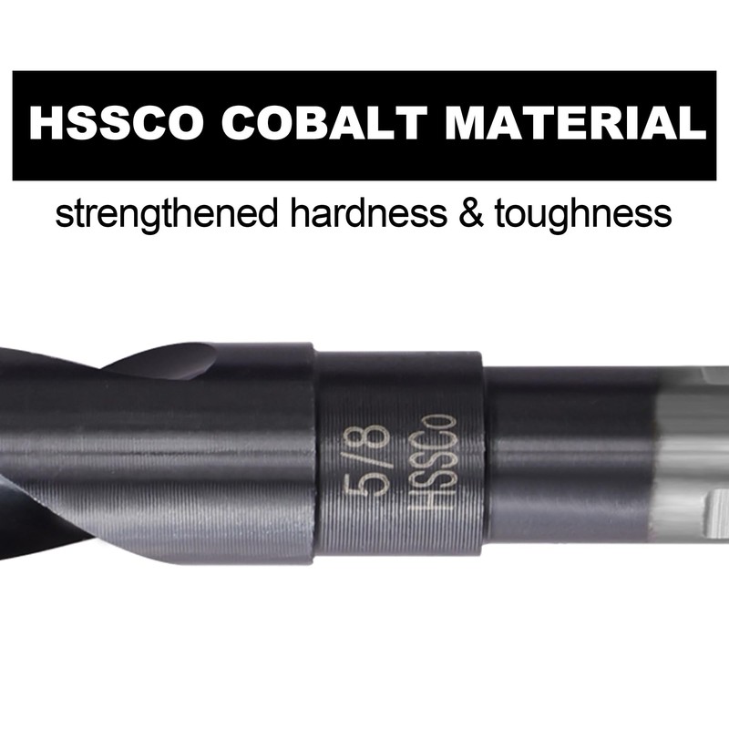 5/8 Cobalt Drill Bit for Metal and Hardened Steel, 1/2