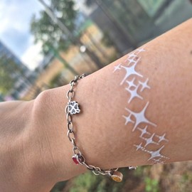 Glow-in-the-Dark Henna Water Bomb Tattoo Tattoo Sticker: Between Love and Ribbon 5ea