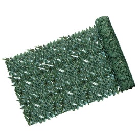 Coarbor 1 Pack 58"x196" Artificial Ivy Privacy Fence Screen Faux Laurel Leaves Hedge Panels Wall Decorative for Backyard Deck Patio Balcony Garden(Laurel Leaves Dark Green)