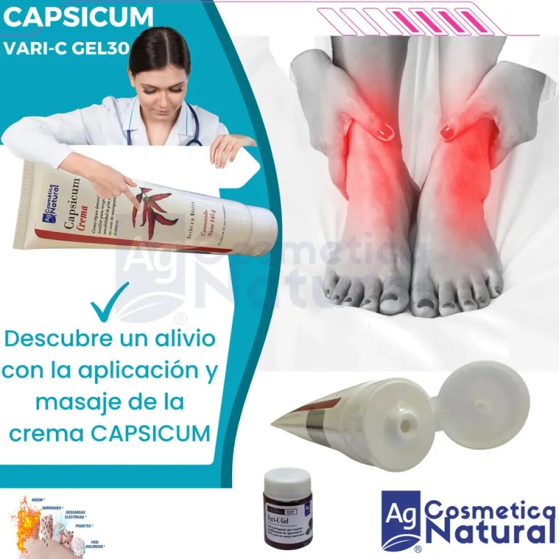 Pack Crema con Capsaicina para Neuropatía Diabética y Varic-Gel