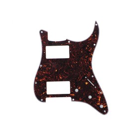 ROZILO 11 Hole Guitar Strat Pickguard HH Humbucker for Fender Standard Stratocaster Modern Style Dark Tortoise