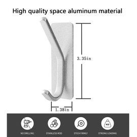 Paoli Heavy Duty Adhesive Hooks,Self-Adhesive Hooks Multiple Colors and Styles 33 lb Maximum Load for Home Schools and Offices（4pc）