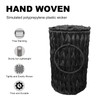 Coeusy Black Toilet Paper Basket with Lid,Wicker Toilet Paper Storage