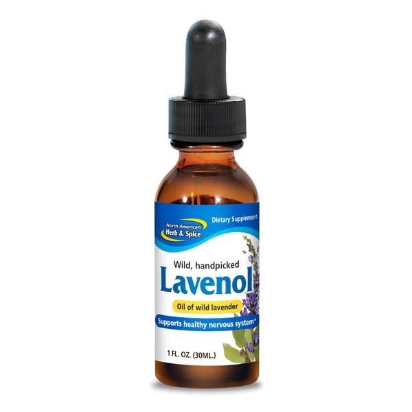 North American Herb & Spice Lavenol - 1 fl. oz. - Wild Lavender Oil - Supports Healthy Nervous System, Nourishes Skin & Hair - Non-GMO - 430 Servings