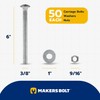 3/8" x 6" (50 Pack) Galvanized Carriage Bolt Kit, Grade