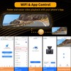 3 Channel 9.66'' WiFi Mirror Dash Cam with Front and