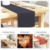 Encasa Table Runner for 4 Seat Dining Rooms, Solid Grey,
