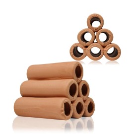 AquaEmporium Aquarium Decoration Shrimp Tubes Fish Fry Shelter Hiding Fish Tank Ceramic Clay