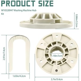 W10528947 Washer Basket Driven Hub Kit, Compatible with Whirlpool Kenmore Washer, Replaces AP5665171 W10528947VP PS6012095 MVWX655DW1 WTW5000DW1 (1 Pack)