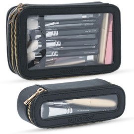 Salt or Sand Two Clear Makeup Bags, Clear Makeup Bags, Clear Makeup Bag Organizers, Cosmetic Bags Makeup Bags, Travel Toiletry Bags, TSA Approved Toiletry Bag