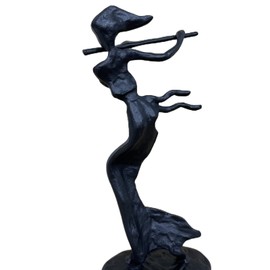 Waazai Passionate Love Iron Statue Affectionate Couple Art Sculpture Handcrafted Cast Iron Figurine Romantic Metal Ornament Abstract Modern Accents Home Office Decor (Style 9)