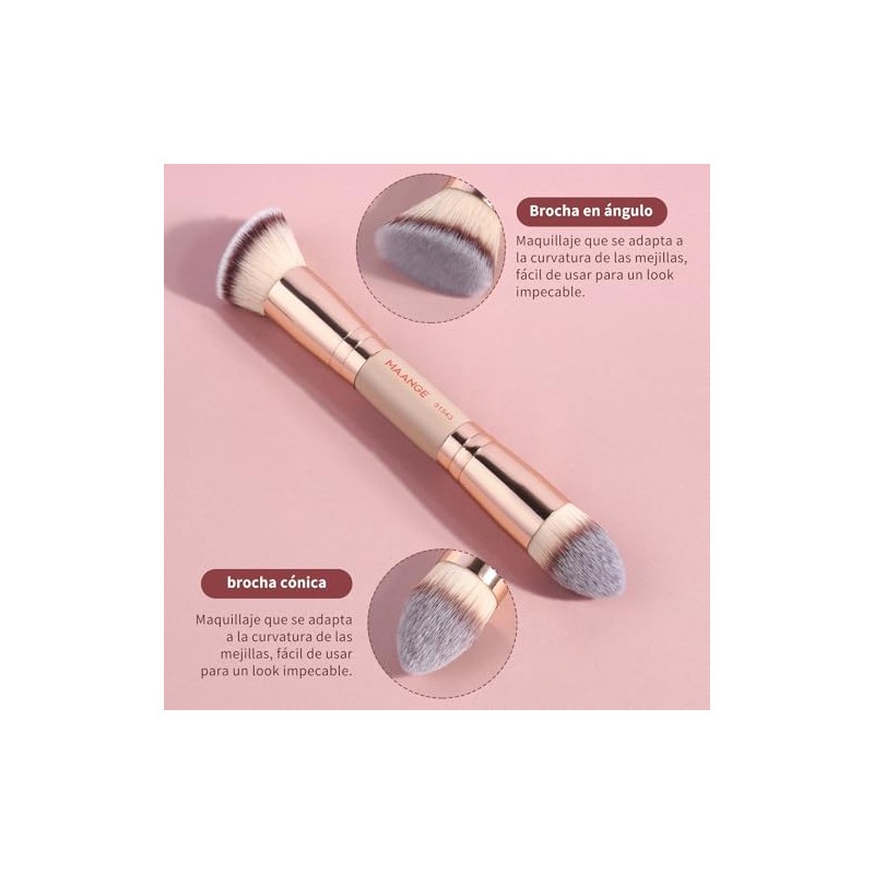 MAANGE 6Pcs Brochas Maquillaje de Doble Punta Set de Brochas
