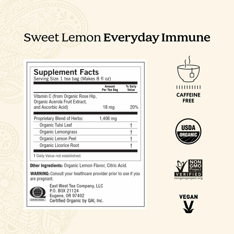 Yogi Tea Sweet Lemon Everyday Immune - 16 Bags per