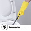 IUCGE Rubber cleaning gloves yellow 6 Pairs for Household,Reuseable dishwashing