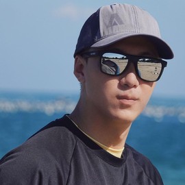 TaoTech Polarized Sunglasses, UV400 Ultraviolet Rays, Reflected Light, Strong Light, Wellington Shape, Drop Prevention, Impact Resistant, Sports, Cycling, Running, Fishing, Climbing, Silver