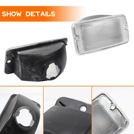 Tonsya For 1997 1998 1999 2000 2001 2002 2003 2004 2005 2006 Jeep Wrangler TJ Front Corner Turn Signal Parking Lights Housings Replacement Clear Lens