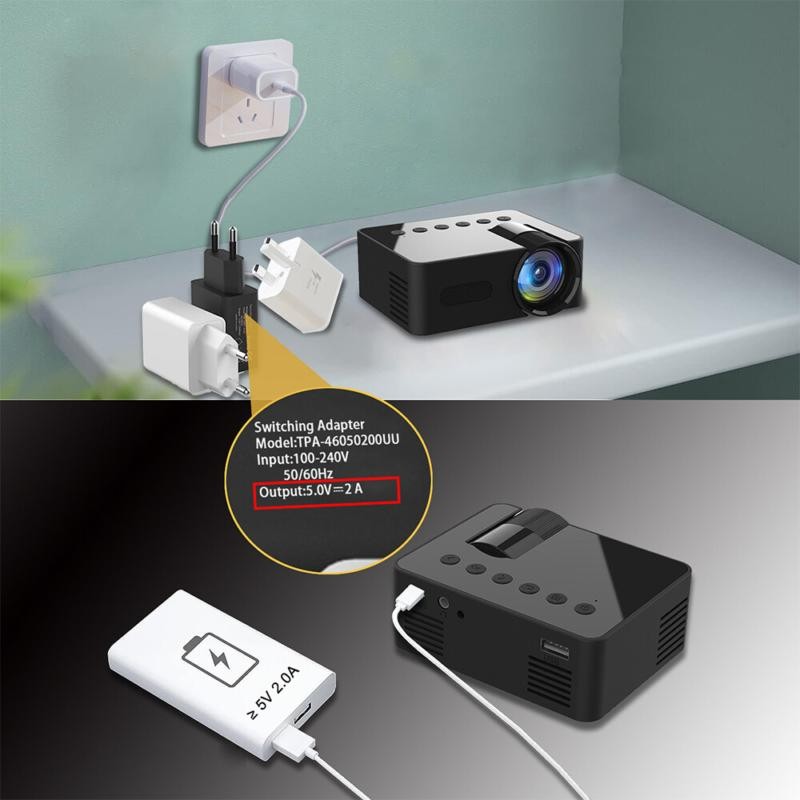 Mini LED Projector HD 1080P WIFI Home Cinema Portable Theater