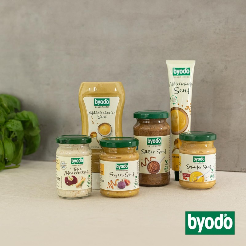 Byodo Organic Medium Hot Mustard in Tube (2 x 100