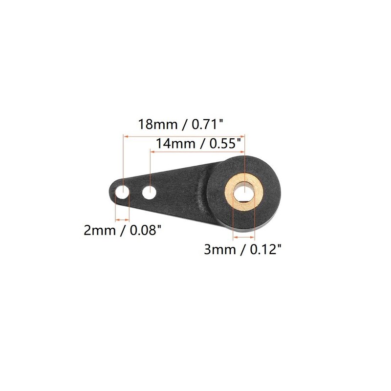 Heyiarbeit RC Boat Rudder with Single Servo Arm 52mm, Rudder