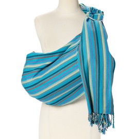 Hip Baby Wrap Ring Sling Baby Carrier for Infants and Toddlers - Beautiful, 100% Soft Cotton Baby Wraps Carrier for Babies 8-35 lbs - Perfect Baby Shower Gifts Moms and Dads - Nursing Cover (Sky)