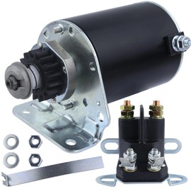 Ezamintaly Starter & Relay Replacement for Briggs and Stratton for Cub Cadet 1300 1405 13HP 14HP, for Craftsman Lawn Mower Tractor, 497595 390838 391423 392749 394805