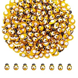 Aeyistry 100PCS Wooden Bee,Flatback Self-Adhesive Wood Bumble Bees for Scrapbooking Decoration and Craft DIY
