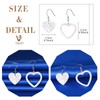 CPSLOVE Women's Heart Drop Earrings Elegant Acrylic 925 Sterling Silver