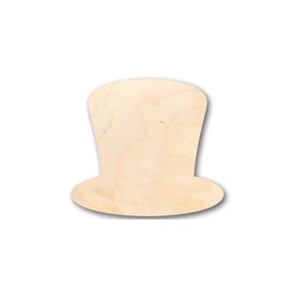 Unfinished Wood Hat Magician's Top Hat Craft up to 46" DIY 6" / 1/4"