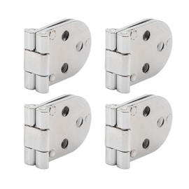 Juego de 4 Bisagras Metálicas Plegables de 180 Grados con Acabado Cromado para Mesas Abatibles y Máquinas de Coser – de Instalación Rápida
