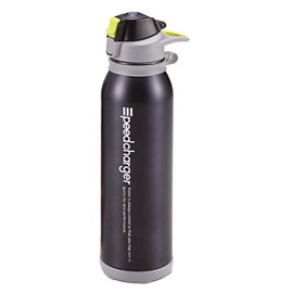 Pearl Metal H-6834 Water Bottle, 33.4 fl oz (1,100 ml), Direct Drinking, Stainless Steel, Oak Gray, Speed Charger
