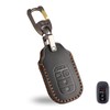 OLLEN Genuine Leather Key Fob Cover, Fit for Honda Civic