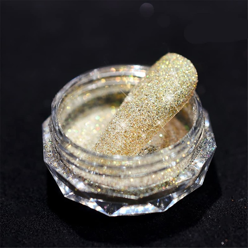 8 Colors Shiny Diamond Nail Powder Aurora Pearl Powder Nail