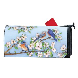Studio M The Original Magnetic Mailbox Cover, MailWrap Fits Standard Size 6.5 x 19 Inch Mailbox, Weather Resistant Vinyl, Bluebirds