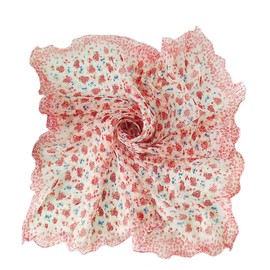 FAIRYGATE Square Scarf Lightweight Chiffon Scarfs for Women and Girl Ladies Fashion Elegent Scarves Neck Skin-Friendly Silk Bandana 45009